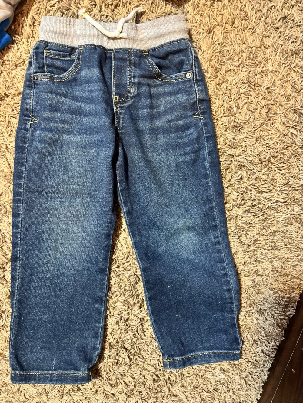 Blue Elastic-Waist Men’s Jeans - Comfortable Everyday Denim